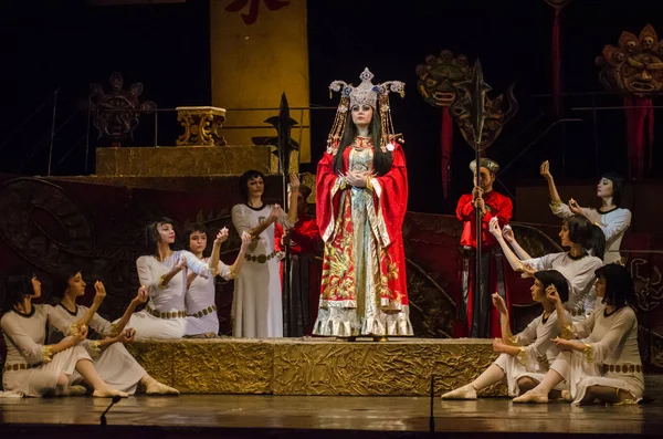 Dnipro Ukraine December 2018 Classical Opera Giacomo Puccini Turandot Performed — 图库照片
