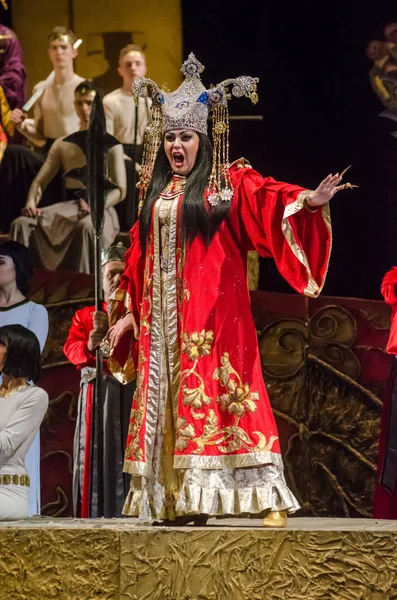 Dnipro Ucrania Diciembre 2018 Ópera Clásica Giacomo Puccini Turandot Interpretada — Foto de Stock