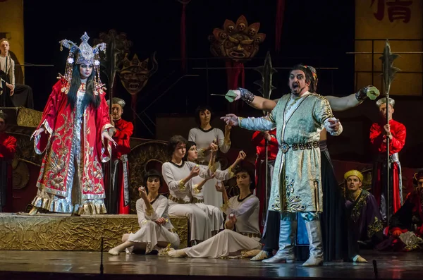 Dnipro Oekraïne December 2018 Klassieke Opera Van Giacomo Puccini Turandot — Stockfoto