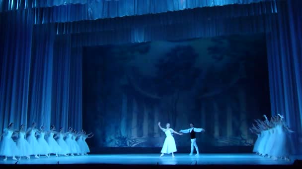Dnipro Ucrânia Novembro 2018 Balé Clássico Sylphs Música Frederic Chopin — Vídeo de Stock