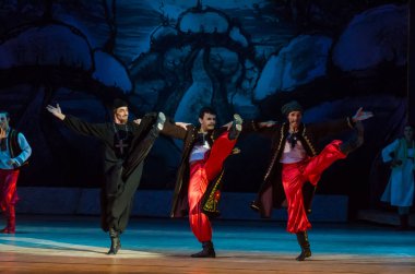 Dnipro, Ukrayna - 6 Ocak 2018: Noel bale Dnipro Opera ve Bale Tiyatrosu üyeleri tarafından gerçekleştirilen önceki gece 