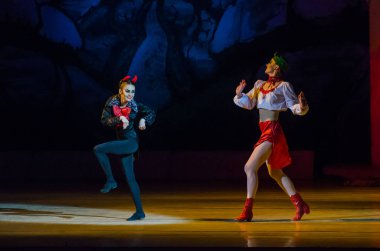 Dnipro, Ukrayna - 6 Ocak 2018: Noel bale Dnipro Opera ve Bale Tiyatrosu üyeleri tarafından gerçekleştirilen önceki gece 