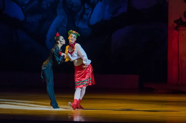 Dnipro Ucrania Enero 2018 Noche Antes Del Ballet Navideño Interpretado — Foto de Stock