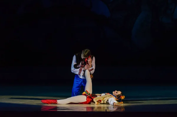 Dnipro Ucraina Gennaio 2018 Notte Prima Del Balletto Natalizio Eseguito — Foto Stock