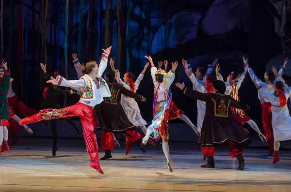 Dnipro Ucraina Gennaio 2018 Notte Prima Del Balletto Natalizio Eseguito — Foto Stock