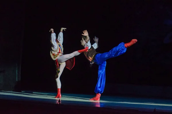 Dnipro Ucrania Enero 2018 Noche Antes Del Ballet Navideño Interpretado — Foto de Stock