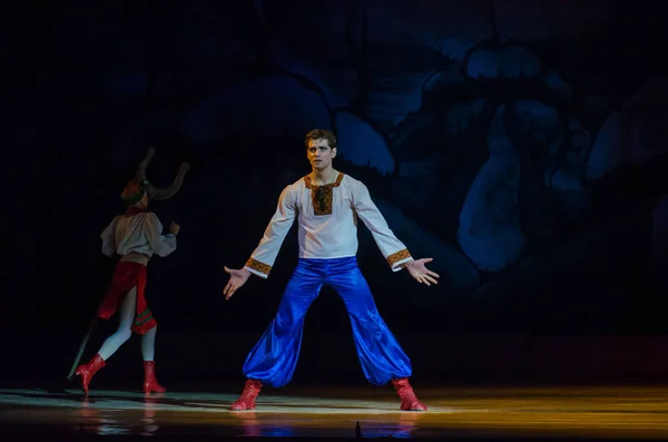 Dnipro Ucrania Enero 2018 Noche Antes Del Ballet Navideño Interpretado — Foto de Stock