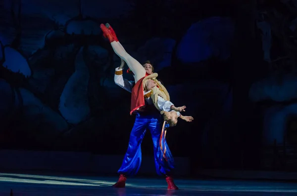 Dnipro Ukraine Tammikuu 2018 Dnipro Ooppera Balettiteatterin Jäsenten Joulubalettia Edeltävä — kuvapankkivalokuva