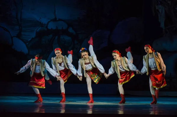 Dnipro Ucraina Gennaio 2018 Notte Prima Del Balletto Natalizio Eseguito — Foto Stock