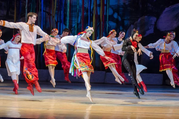 Dnipro Ucraina Gennaio 2018 Notte Prima Del Balletto Natalizio Eseguito — Foto Stock