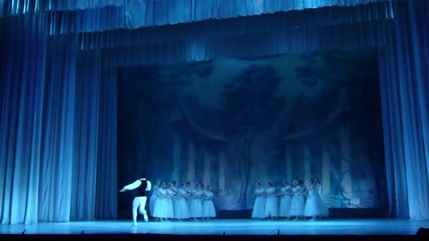 ドニプロ オペラ バレエ劇場のメンバーによって実行されるドニエプル ウクライナ 2018 クラシック バレエ フレデリック ショパンの音楽を形勢 — ストック動画