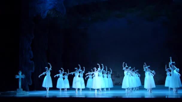 Dnipro Ukraine November 2018 Klassische Ballettgiselle Von Adolphe Adam Aufgeführt — Stockvideo