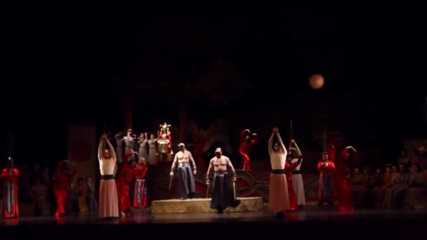 Dnipro Dezembro 2018 Ópera Clássica Giacomo Puccini Turandot Interpretada Por — Vídeo de Stock