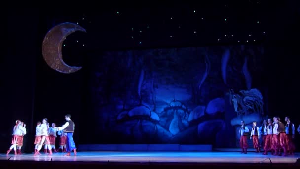 ドニエプル ウクライナ 2018 ドニプロ オペラ バレエ劇場のメンバーによって実行されるクリスマス バレエ前夜 — ストック動画