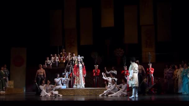 Dnipro Ukraine December 2018 Classical Opera Giacomo Puccini Turandot Performed — Stock Video