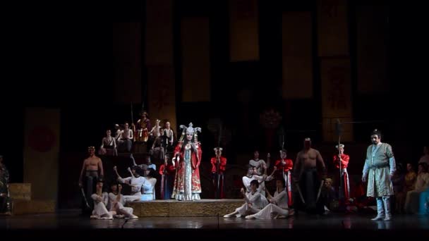 Dnipro Ukraine December 2018 Classical Opera Giacomo Puccini Turandot Performed — Stock Video