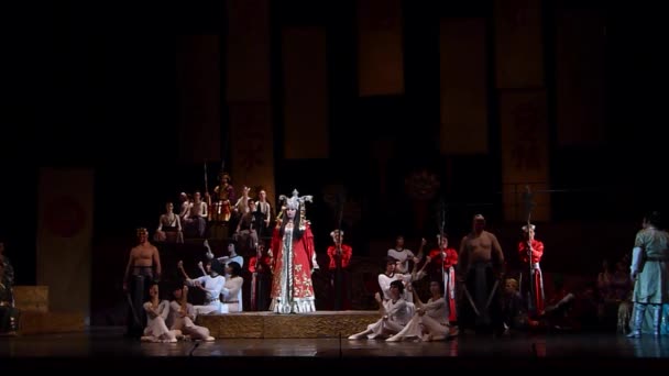 Dnipro Ukraine December 2018 Classical Opera Giacomo Puccini Turandot Performed — Stock Video