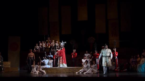 Dnipro Ukraine December 2018 Classical Opera Giacomo Puccini Turandot Performed — Stock Video