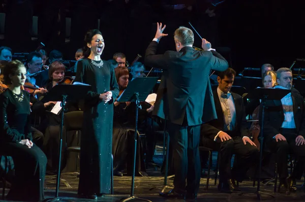Dnipro Ukraina Lutego 2019 Requiem Verdiego Wykonywane Przez Członków Dnipro — Zdjęcie stockowe