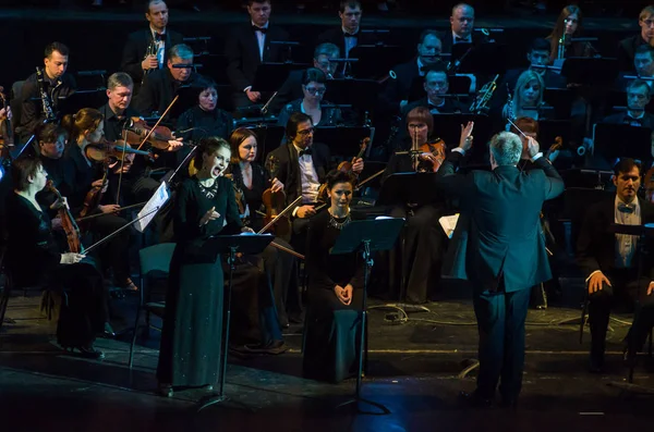 Dnipro Ukraina Lutego 2019 Requiem Verdiego Wykonywane Przez Członków Dnipro — Zdjęcie stockowe