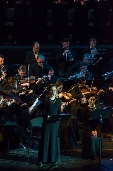 Dnipro Ukraine Fevereiro 2019 Requiem Verdi Realizada Por Membros Teatro — Fotografia de Stock