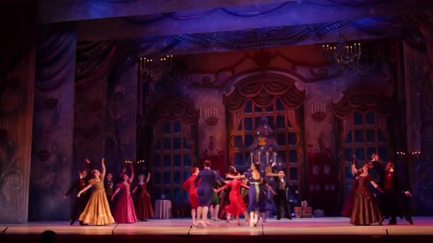 Dnipro Ukraine February 2019 Nutcracker Ballet Performed Members Dnipro Opera — Stock Video