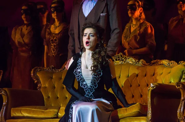 Dnipro Ukraina Lutego 2019 Klasyczna Opera Przez Giuseppe Verdi Traviata — Zdjęcie stockowe