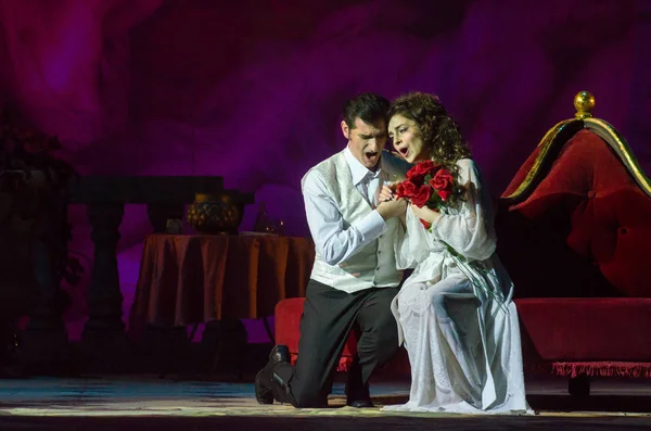 Dnipro Ukraine February 2019 Classical Opera Giuseppe Verdi Traviata Performed — Stock Photo, Image