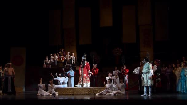 Dnipro Ukraina Grudnia 2018 Klasyczna Opera Przez Giacomo Puccini Turandot — Wideo stockowe
