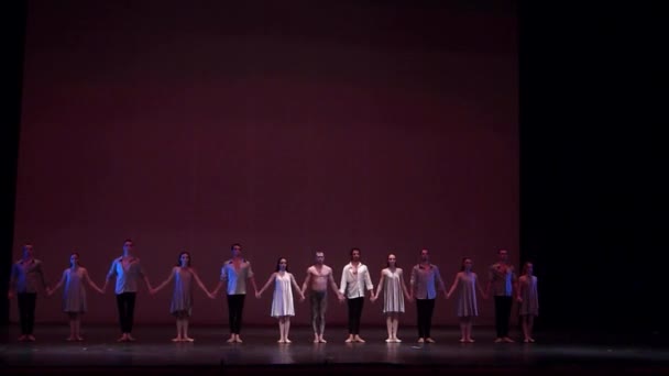 乌克兰第聂伯罗 2018年11月17日 国家芭蕾舞团成员在第聂伯罗国家歌剧院和芭蕾剧院表演的夜舞儿童 — 图库视频影像