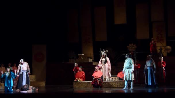 Dnipro Ukraine Dezembro 2018 Ópera Clássica Giacomo Puccini Turandot Interpretada — Vídeo de Stock