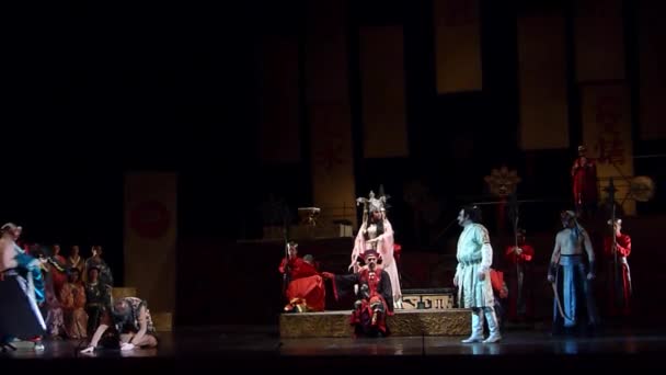 Dnipro Ukraine December 2018 Classical Opera Giacomo Puccini Turandot Performed — 图库视频影像