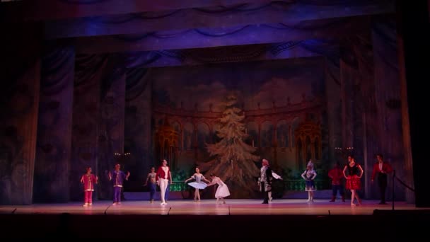 Dnipro Ukraina Februari 2019 Nötknäpparen Ballet Utförs Medlemmar Dnipro Opera — Stockvideo