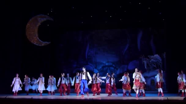 Dnipro Ukraine January 2018 Night Christmas Ballet Performed Members Dnipro — Stock Video