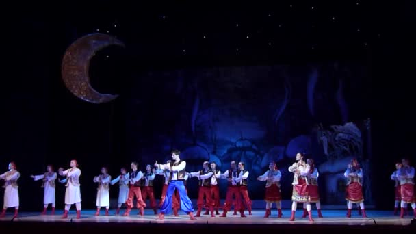 Dnipro Ukraine Janvier 2018 Nuit Avant Ballet Noël Interprété Par — Video