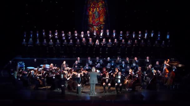 Dnipro Ukrayna Şubat 2019 Requiem Dnipro Opera Bale Tiyatrosu Üyeleri — Stok video