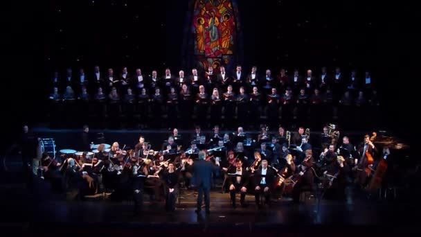 Dnipro Oekraïne Februari 2019 Requiem Van Verdi Uitgevoerd Door Leden — Stockvideo