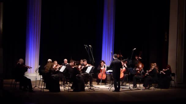 Dnipro Ucraina Marzo 2019 Quattro Stagioni Orchestra Camera Direttore Principale — Video Stock