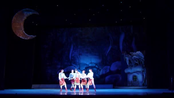 Dnipro Ucraina Gennaio 2018 Notte Prima Del Balletto Natalizio Eseguito — Video Stock