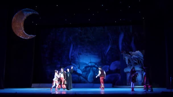 Dnipro Ucrania Enero 2018 Noche Antes Del Ballet Navideño Interpretado — Vídeos de Stock