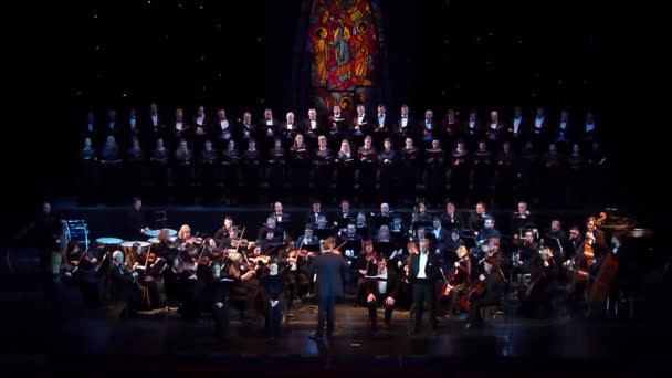 Dnipro Oekraïne Februari 2019 Requiem Van Verdi Uitgevoerd Door Leden — Stockvideo