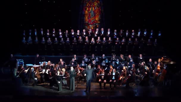 Dnipro Ukraina Februari 2019 Requiem Verdi Som Utförs Medlemmar Dnipro — Stockvideo