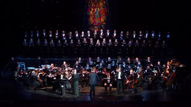 Dnipro Oekraïne Februari 2019 Requiem Van Verdi Uitgevoerd Door Leden — Stockvideo