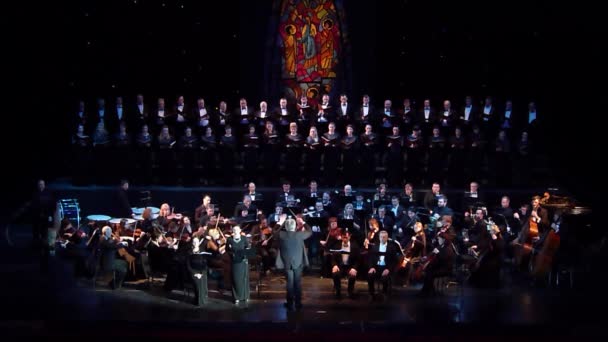 Dnipro Ucraina Febbraio 2019 Requiem Verdi Eseguito Dai Membri Del — Video Stock