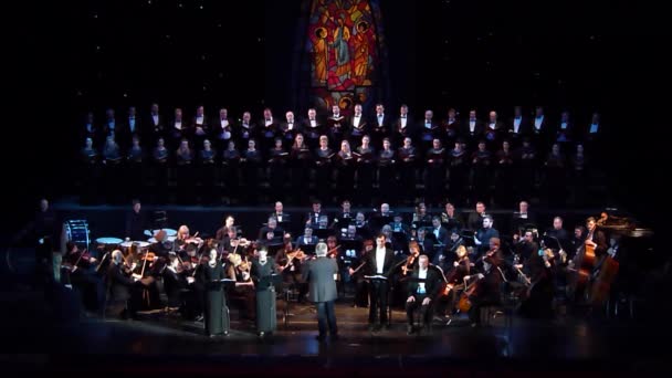 Dnipro Ukrayna Şubat 2019 Requiem Dnipro Opera Bale Tiyatrosu Üyeleri — Stok video