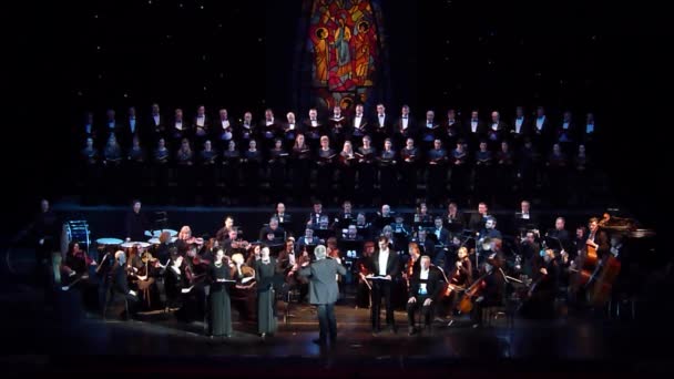 Dnipro Ukraina Lutego 2019 Requiem Verdiego Wykonywane Przez Członków Dnipro — Wideo stockowe