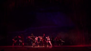 Dnipro, Ukrayna - 17 Mart 2019: Klasik bale Corsair Dnipro Opera ve bale Tiyatrosu üyeleri tarafından gerçekleştirilen. 