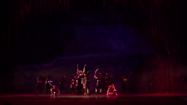 Dnipro Ukraine März 2019 Klassischer Ballettkorsar Mit Mitgliedern Des Opern — Stockvideo