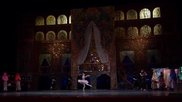 Dnipro Ukraine März 2019 Klassischer Ballettkorsar Mit Mitgliedern Des Opern — Stockvideo