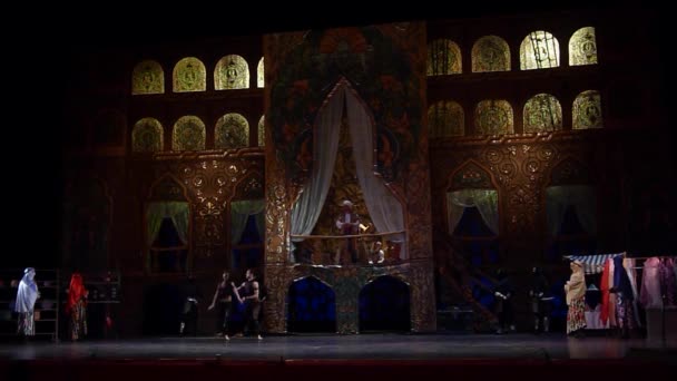 Dnipro Ukraine März 2019 Klassischer Ballettkorsar Mit Mitgliedern Des Opern — Stockvideo